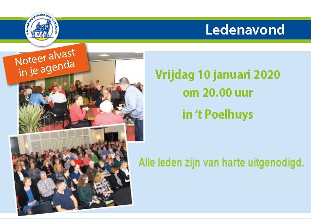Uitnodiging ledenavond 2020